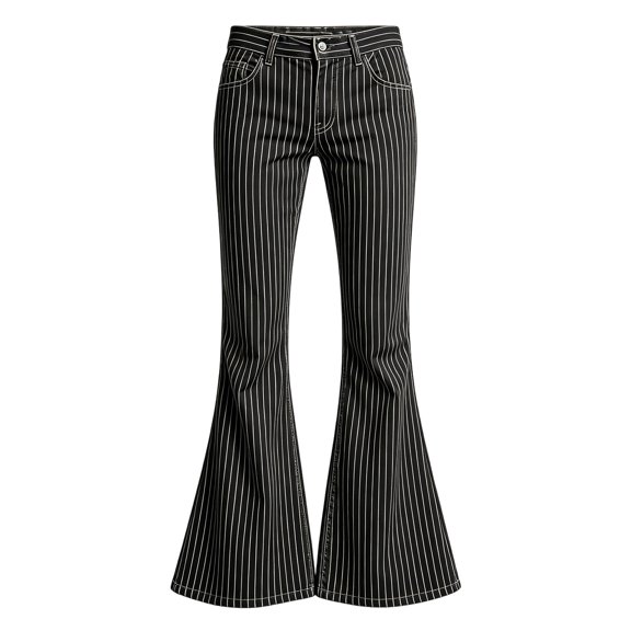 Glisme Girl Pant Kid Elastic Waist Solid Color Straight Leg Trousers 5-6 Years Black