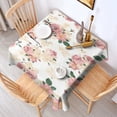thumbnail image 2 of Pioneer Flower Floral Print Pattern Square Tablecloth,Waterproof Square Table Cover,Wipeable Spillproof Washable Table Cover for Home Kitchen Party Decor 52"x52"(132x132cm), 2 of 6
