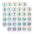 thumbnail image 1 of 2 Sheets of Round Digital Stickers for Multi Function Number Labels, 1 of 8
