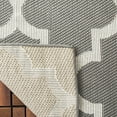 thumbnail image 2 of SAFAVIEH Machine Washable Rug Indoor/Outdoor Bermuda Collection - Bermuda Abraham Geometric Quatrefoil Indoor/Outdoor Area Rug Grey/Ivory, 6'7" x 6'7" Round, 2 of 5