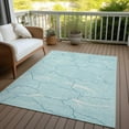 thumbnail image 6 of Addison Rugs Chantille Indoor/Outdoor Transitional Lines Aqua Washable Rectangle Rug, 10' x 14', 6 of 6