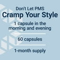 thumbnail image 5 of Life Extension Daily PMS Relief, menstrual comfort supplement, PMS-related cramps, lower back discomfort, mood, ginger, magnesium, B6, gluten-free, non-GMO, 60 capsules, 5 of 10