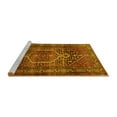 thumbnail image 2 of Ahgly Company Machine Washable Indoor Square Persian Yellow Traditional Area Rugs, 5' Square, 2 of 4