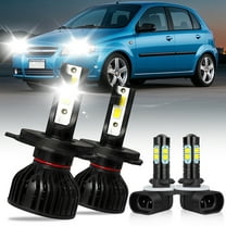 For 2004-2008 Chevrolet Aveo LED Headlight Bulbs 9003/H4 High/Low Beam 881 Fog light Bulbs 4pc,14000LM