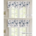 thumbnail image 4 of Tie Up Valance Curtain for Kitchen,Marine Life Whales Octopus Rod Pocket Short Curtains Adjustable Tie-Up Shade Valances,Abstract Geometric Stripes Window Treatment for Bathroom Living Room Bedroom, 4 of 8