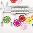 thumbnail image 2 of 100pcs Wooden 4 Holes Buttons Colorful Flower Button For Sewing Scrapbooking, 2 of 7