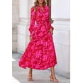 thumbnail image 4 of PRETTYGARDEN Women's Floral Maxi Dress Spring Long Sleeve V Neck Casual A Line Long Flowy Boho Party Dresses, 4 of 7