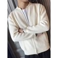 thumbnail image 5 of Men's Zip Up Cardigan Sweater Slim Fit Casual Full Zipper Sweaters Color XXL, 5 of 7