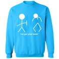 thumbnail image 2 of OXI Crewneck Sweatshirt - I've Got Your Back, Basic Casual Sweatshirts for Men's and Women Fleece Sweatshirt Long Sleeve - Sapphire Small, 2 of 2