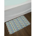 thumbnail image 2 of Winter Bath Mat, Colored Women's Boots Shoes on a Blue Background with Snowflakes Seasonal Theme, Plush Bathroom Decor Mat with Non Slip Backing, 29.5" X 17.5", Multicolor, by Ambesonne, 2 of 2