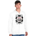 thumbnail image 3 of Always Bet On Dad Gambling Chip Men's Big & Tall Graphic Zip Up Hoodie Brisco Brands 2X, 3 of 5