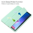 thumbnail image 2 of Case for Lenovo Tab M10 Plus 3rd Gen 10.6" 2022 (TB-125F/TB-128F) with [S Pen Holder], [Tri-Fold Flip Kickstand] Shockproof Protective Transparent Clear Back Tablet Cover, Mintgreen, 2 of 8