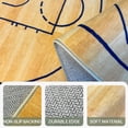 thumbnail image 6 of Basketball Area Rug 5x7ft, Machine Washable, Non-Slip Bottom, Foldable & Easy to Store, Easy-Care Sports Carpet for Living Room Bedroom Kids Room, 6 of 8