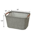 thumbnail image 2 of Household Essentials Small Tapered Soft-Side Storage Bin with Wood Handles, 2 of 4