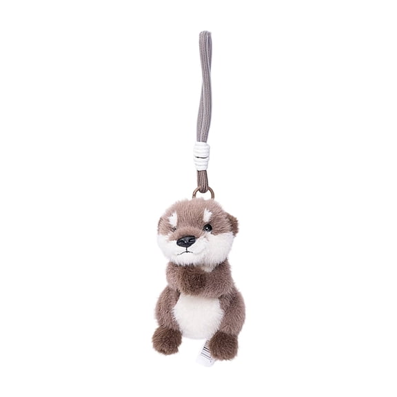 Plush Otter Wishing Figurine - Realistic and Cute Stuffed Animal Doll for Kids, Perfect as Prize Machine Toy, Gift, or Collectible Soft Toy,A