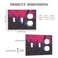 thumbnail image 3 of Rock Concert Switch Cover Decorative Wall Plate 3-Gang 2-Toggle 1-Duplex Standard Size, 3 of 5