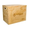 Titan Fitness 20 in. 24 in. 30 in. Wooden Plyometric Box HD Plyo Box Jump Exercise Training