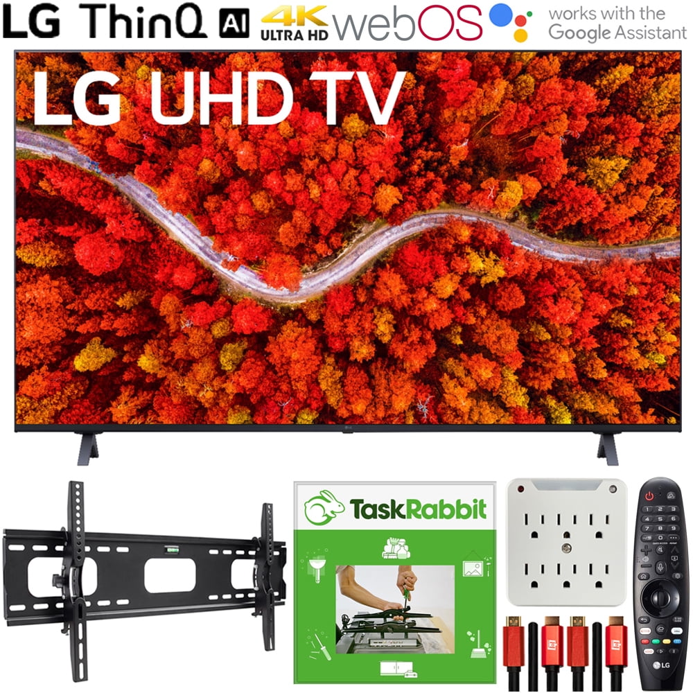 LG UP8070PUA 75 Inch 4K UHD 2021 Smart TV with TaskRabbit Installation and  Wall Mounting Bundle for 80 Series (75UP8070PUA)