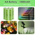 Rechargeable AA Batteries, Solar 1.2V NiMH 1000mAh Battery High