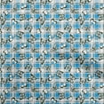 thumbnail image 1 of oneOone Cotton Poplin Twill Medium Blue Fabric Checks Heart & Quilting Supplies Print Sewing Fabric By The Yard 56 Inch Wide, 1 of 4