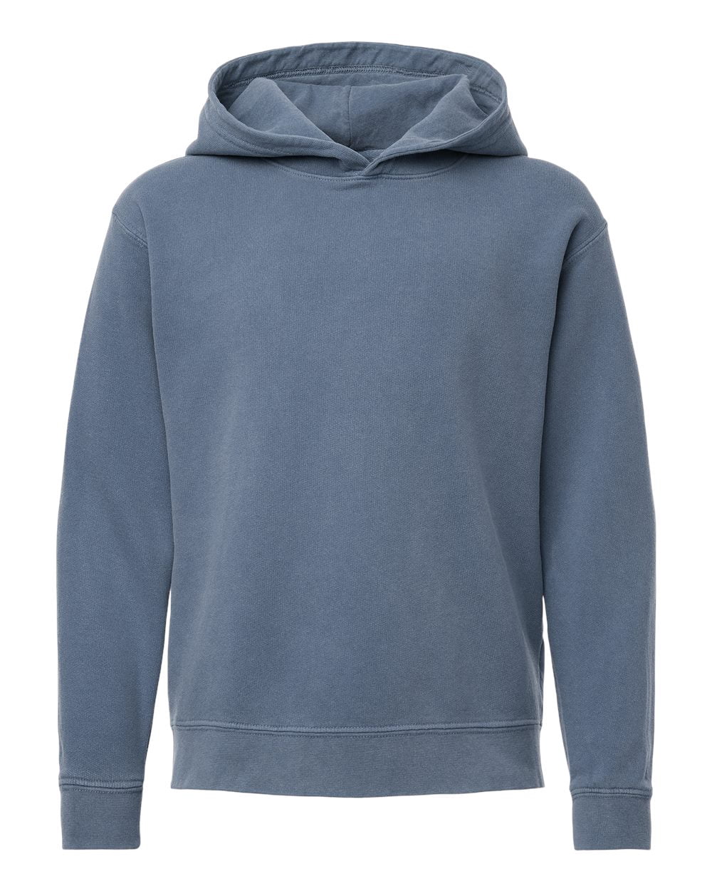 Comfort Colors 1467Y Garment-Dyed Youth Lightweight Fleece Hooded Sweatshirt-Blue Jean-M