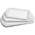 thumbnail image 1 of 16"/14"/12" Porcelain Large Serving Platte, Set Of 3, White, 1 of 7