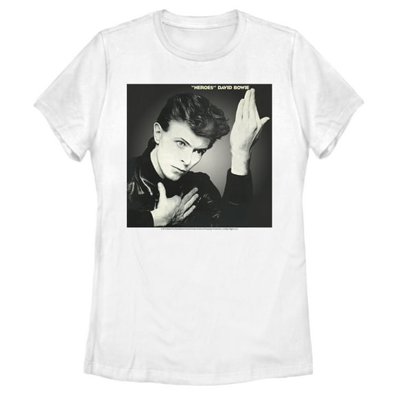 Women's David Bowie Heroes Graphic Tee White Large