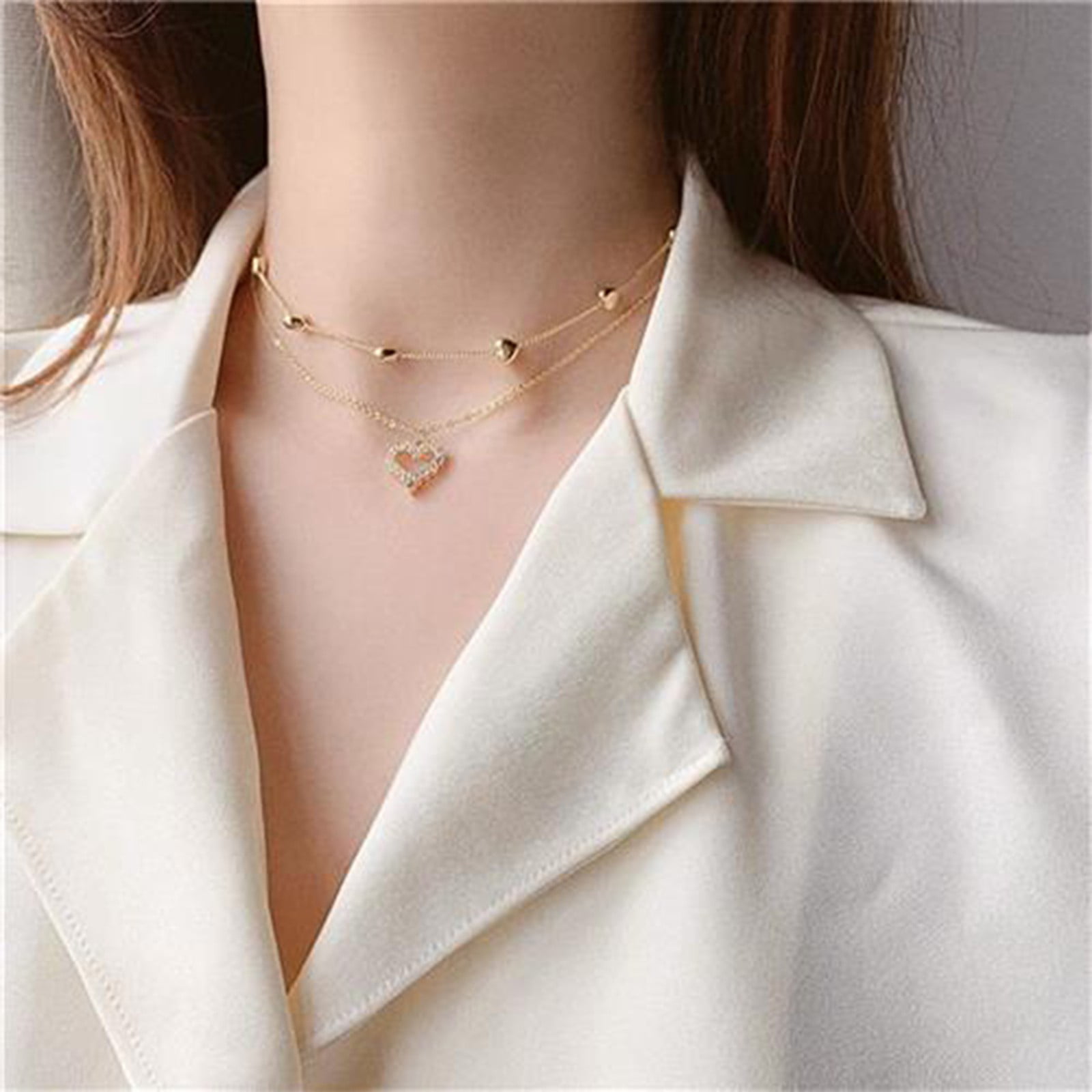 Designer Layered Heart Necklace Set For Women Set With 18k Gold And Silver  Plated Chain, Dainty Gold Choker, Arrow Bar, And Long Pendant For Women  From Premiumjewelrystore, $41.61