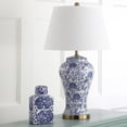 thumbnail image 1 of Safavieh Lighting Collection Spring Blossom Blue/White 29-inch Bedroom Living Room Home Office Desk Nightstand Table Lamp (LED Bulb Included), 1 of 1
