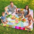 thumbnail image 7 of Cute Colorful Flower Waterproof Picnic Blanket with Foldable Zipper, Suitable for Outdoor Use, Suitable for Travel, Camping, Beaches, Parks, Grasslands, Picnic Blanket Accessories, 7 of 7