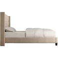 thumbnail image 2 of Weston Home Melford Wingback Tufted Linen King Bed, Beige, 2 of 3