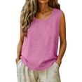 thumbnail image 3 of LEKODE Womens Tank Top Mujer Neck Tank Top 2026 Crewneck Layering Cami Wide Strap Bra Tank Tops for Women Adjustable Tank Top Everyday Wear Camisole Vacation Outfits Casual Blouse Pink 2xl, 3 of 9
