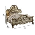 thumbnail image 5 of Benzara Solid Wood California King Size Bed with Claw Poster Legs in Gold, 5 of 5