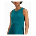 thumbnail image 3 of Alfani Womens Mixed-Media Midi Dress, Green, Medium, 3 of 4