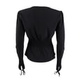 thumbnail image 2 of Leyden Women's Long-Sleeve Printed V-Neck Top (S, Black), 2 of 2