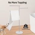 thumbnail image 2 of Free Standing Towel Racks For Bathroom With Weighted Marble Base  40-inch Floor Rack Stand 3 Swivel Bars 18/8 Stainless Steel Brushed Finish Bth219-2, 2 of 8