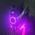 thumbnail image 4 of LED Light Up Mask with Round Lights and Wing Braid Design for Music Festival Cosplay Tech Helmet, 4 of 6