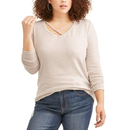 Poof! Junior Plus Strappy Vee Tee