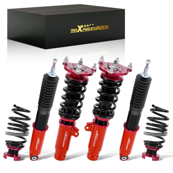 MaXpeedingrods Coilovers for Honda Civic Hatchback 2016-2021 52mm clamp diameter only, Height Adjustable Coilovers Suspension Kit, Preset Damping Shock Absorber Struts, Lowering Kit Red