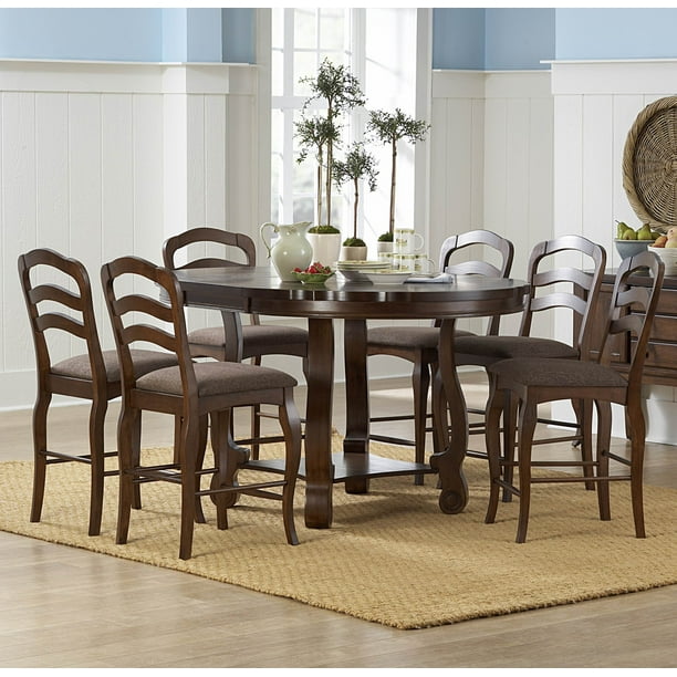 Homelegance Arlington Oval Erfly Leaf Counter Height Table Com Homelegance Arlington Oval Erfly, Oval Counter Height Dining Table With Leaf