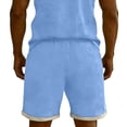 thumbnail image 5 of Miluxas Men's Baggy Shorts Casual Drawstring Knee Length Baggy Sweat Shorts Loose-Fit Workout Shorts Light Blue XXXL(XXXL), 5 of 8
