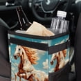 thumbnail image 6 of Horse Foldable Car Garbage Can with Lid, Leak-proof Mini Trash Can, Hanging Storage Bag - Trash Can for Car, 6 of 6