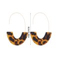 thumbnail image 4 of Qarigey 1 par de aretes en forma de U con estampado geométrico de leopardo para niñas adolescentes Tortie tortuga 20Conjunto, 4 of 6