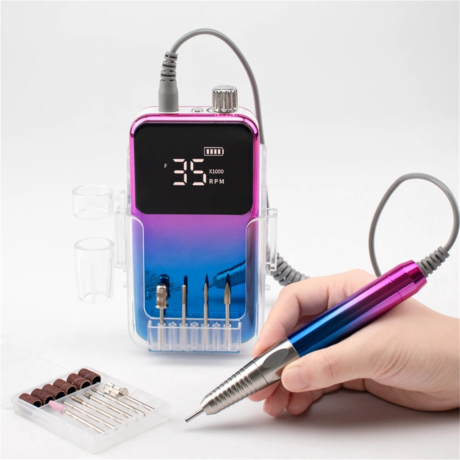 The Best Brushless 85W Electric Nail File 35000 RPM Cordless ,Silent and stable, long service life Nail Drill Machine