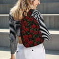 thumbnail image 3 of Ratiio Rose Print Canvas Backpack for Women & Men Retro Aesthetic Rucksack Basic Backpack for High School/College Students Travel Laptop Bag, 3 of 5