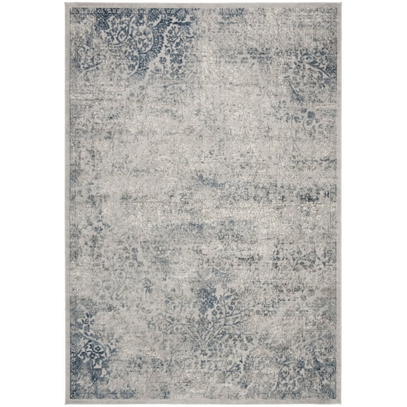SAFAVIEH Invista Averill Abstract Vintage Area Rug, Grey/Blue, 5'3" x 7'6"
