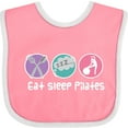 thumbnail image 3 of Inktastic Eat Sleep Pilates Girls Baby Bib, 3 of 4