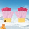 thumbnail image 2 of CAICJ98 Kids Winter Knitted Mitten Gloves Fingerless Gloves for Teen Boys Girls Warm Lightweight Soft Mittens for Cold Weather 6-12 Years,Light Pink, 2 of 4