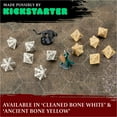 thumbnail image 2 of Juego de dados D12 - Juego de seis dados de 12 caras - Dados RPG con temática de calavera y hueso. Regalo genial y único para mazmorras y dragones (Dnd) Warhammer D&D Pathfinder D y D. (Blanco hueso l, 2 of 5