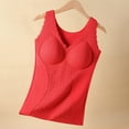 thumbnail image 2 of Einccm Women's Heating Thermal Tank Top with Built-in Bra, Warm Padded Round-Neck Camisole Undershirt, Soft Breathable Fitted Base Layer for Winter Casual Daily Wear, 2 of 6